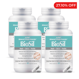 BioSil – Único Generador Avanzado de Colágeno con ch-OSA 60 cápsulas | Pack x 4