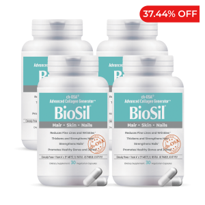 BioSil – Único Generador Avanzado de Colágeno con ch-OSA 30 cápsulas | Pack x 4